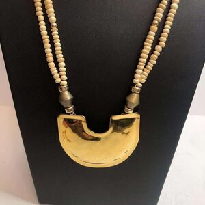 1996 Vintage 1/20 14K Gold filled signed S.H. c 85 beaded necklace 39 grams 24"